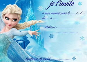 carte anniversaire elsa reine des neiges 2